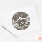 Nationaal park North Cascades Ronde Sticker (Envelop)