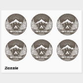 Nationaal park North Cascades Ronde Sticker (Vel)
