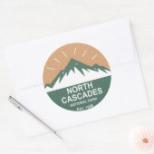 Nationaal park North Cascades Ronde Sticker (Envelop)