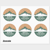 Nationaal park North Cascades Ronde Sticker (Vel)