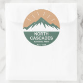 Nationaal park North Cascades Ronde Sticker (Tas)