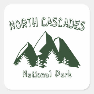 Nationaal park North Cascades Vierkante Sticker