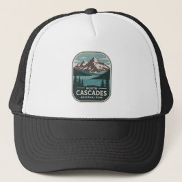 Nationaal Park North Cascades Vintage Badge Trucker Pet