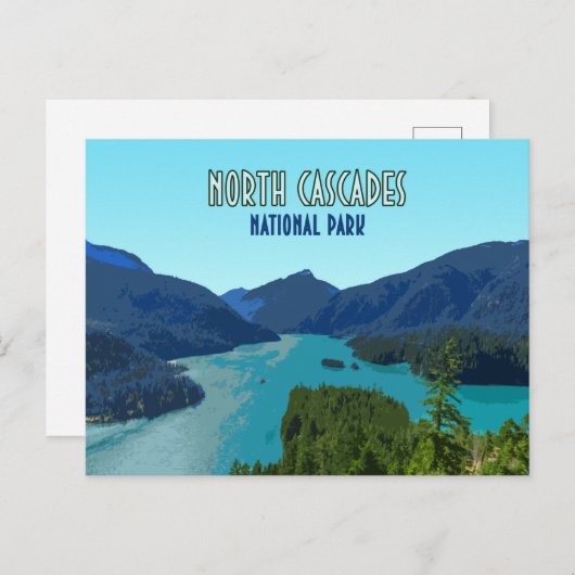 Nationaal park North Cascades Washington Briefkaart (Voorkant / Achterkant)