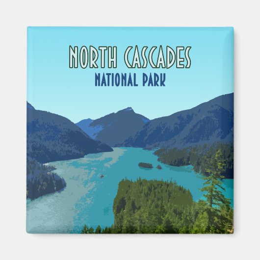 Nationaal park North Cascades Washington Magneet (Voorkant)