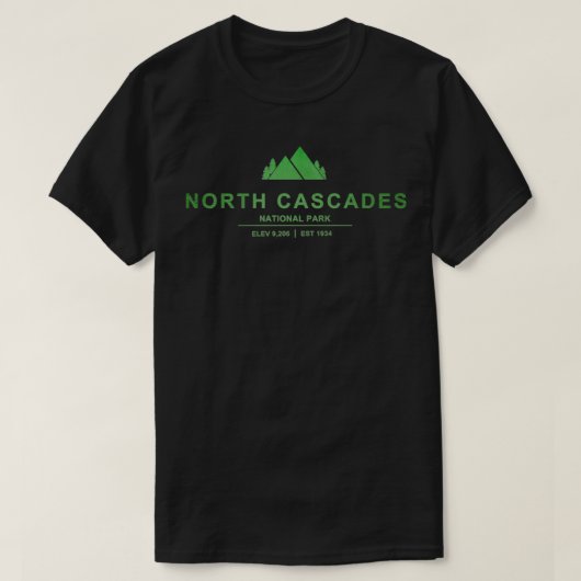 Nationaal park North Cascades Washington T-shirt (Design voorkant)