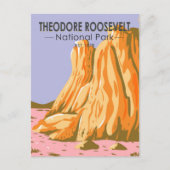 Nationaal park North Dakota Theodore Roosevelt Briefkaart (Voorkant)