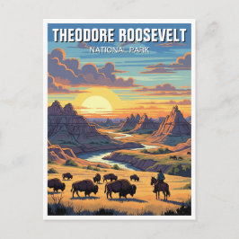 Nationaal park North Dakota Theodore Roosevelt Briefkaart