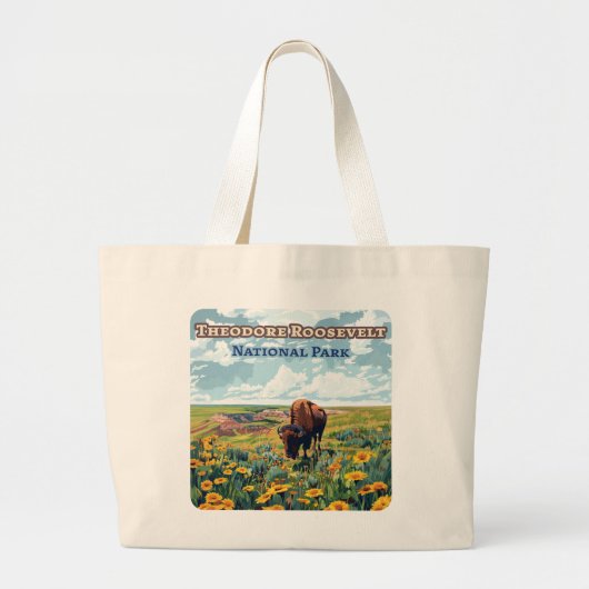 Nationaal park North Dakota Theodore Roosevelt Grote Tote Bag (Voorkant)