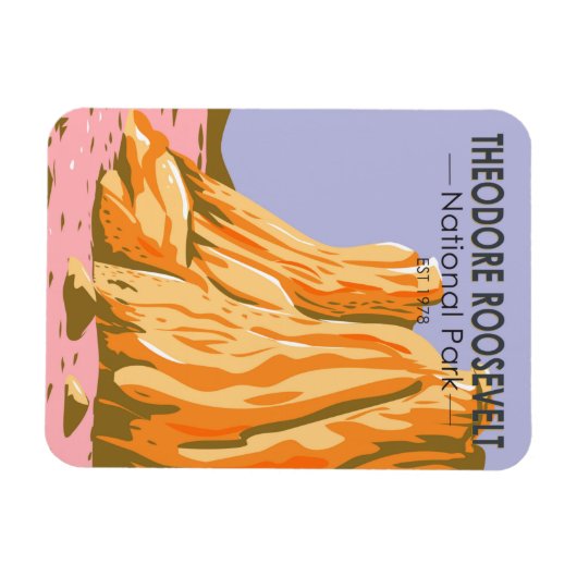 Nationaal park North Dakota Theodore Roosevelt Magneet (Horizontaal)