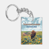 Nationaal park North Dakota Theodore Roosevelt Sleutelhanger (Voorkant Links)