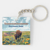 Nationaal park North Dakota Theodore Roosevelt Sleutelhanger (Achterkant)