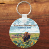 Nationaal park North Dakota Theodore Roosevelt Sleutelhanger (Achterkant)