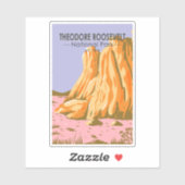 Nationaal park North Dakota Theodore Roosevelt Sticker (Vel)