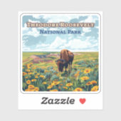 Nationaal park North Dakota Theodore Roosevelt Sticker (Vel)