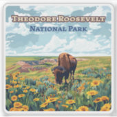 Nationaal park North Dakota Theodore Roosevelt Sticker (Voorkant)