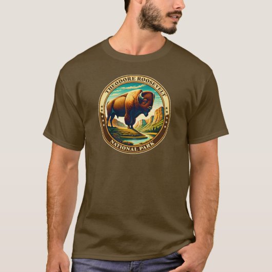 Nationaal park North Dakota Theodore Roosevelt T-shirt (Voorkant)