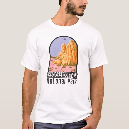 Nationaal park North Dakota Theodore Roosevelt T-shirt (Voorkant)