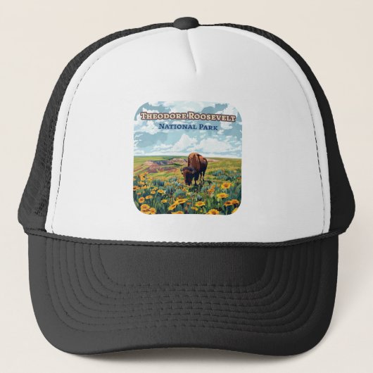 Nationaal park North Dakota Theodore Roosevelt Trucker Pet (Voorkant)