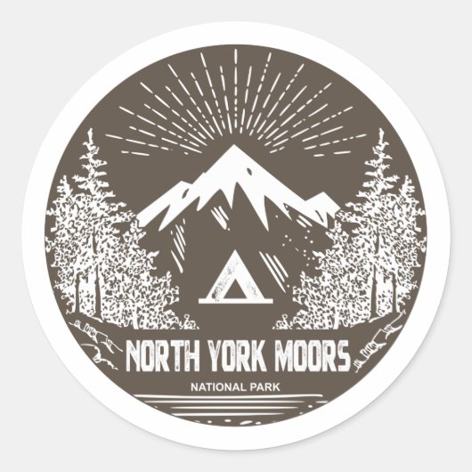 Nationaal park North York Moors Ronde Sticker (Voorkant)