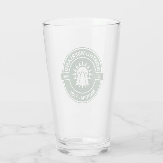 Nationaal park Northumberland Sun Trees Glas (Achterkant)