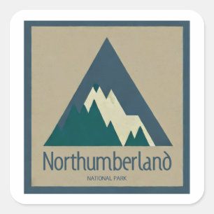 Nationaal park Northumberland Vierkante Sticker