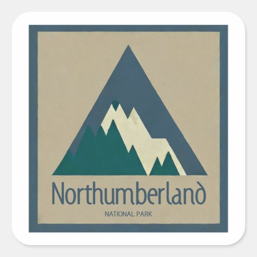 Nationaal park Northumberland Vierkante Sticker (Voorkant)