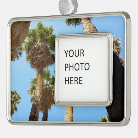 Nationaal Park Oasis Palms bij Joshua Verzilverd Omlijst Ornament (Links)