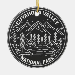 Nationaal park Ohio Monoline Keramisch Ornament