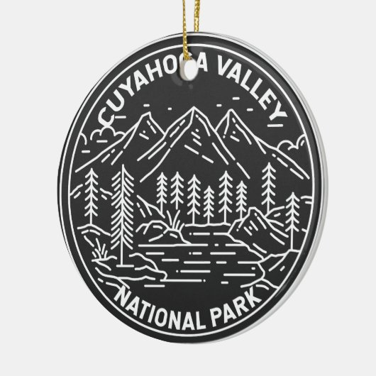 Nationaal park Ohio Monoline Keramisch Ornament (Links)