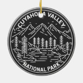 Nationaal park Ohio Monoline Keramisch Ornament (Achterkant)
