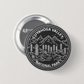 Nationaal park Ohio Monoline Ronde Button 5,7 Cm (Voorkant /achterkant)