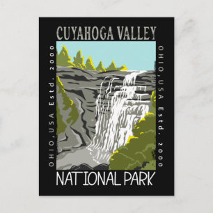 Nationaal park Ohio, verstoord door de Cuyahoga Va Briefkaart