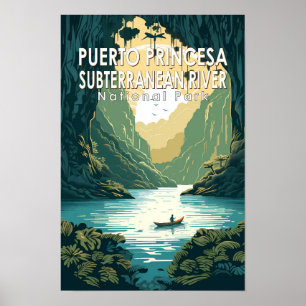Nationaal park ondergrondse rivier van Puerto Prin Poster