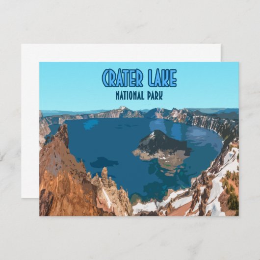 Nationaal park Oregon  platte Kaart (Voorkant / Achterkant)