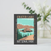 Nationaal park Oregon Retro Crater Lake Briefkaart (Staand voorkant)