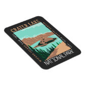 Nationaal park Oregon Retro Crater Lake Magneet (Rechterzijde)