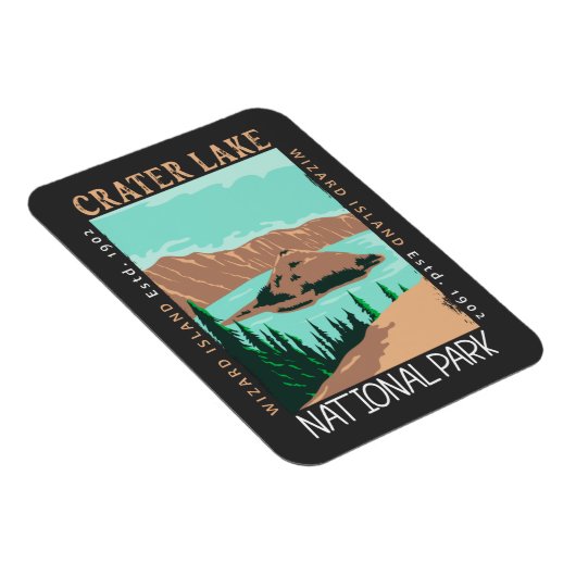 Nationaal park Oregon Retro Crater Lake Magneet (Rechterzijde)
