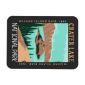 Nationaal park Oregon Retro Crater Lake Magneet (Horizontaal)