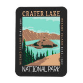 Nationaal park Oregon Retro Crater Lake Magneet (Verticaal)