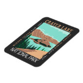 Nationaal park Oregon Retro Crater Lake Magneet (Linkerzijde)