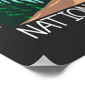 Nationaal park Oregon Retro Crater Lake Poster (Hoek)