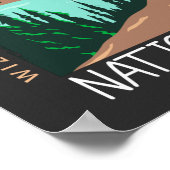 Nationaal park Oregon Retro Crater Lake Poster (Hoek)