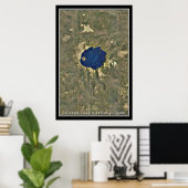 Nationaal Park Oregon Satellietkaart Poster (Thuiskantoor)