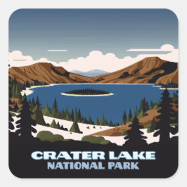 Nationaal park Oregon Vierkante Sticker