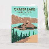 Nationaal park Oregon Vintage Kaart (Voorkant)