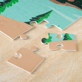 Nationaal park Oregon Vintage Legpuzzel (Zijkant)