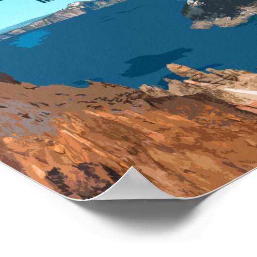 Nationaal park Oregon Vintage Poster (Hoek)