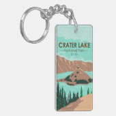 Nationaal park Oregon Vintage Sleutelhanger (Voorkant Links)