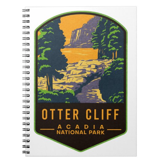 Nationaal park Otter Cliff Acadia Notitieboek (Voorkant)